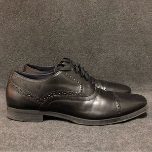 Cole Haan Shoes Mens Size 9.5 M Grand OS Montgomery Captoe Oxford Black Lace Up